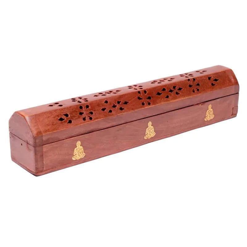 Porta incenso in legno Buddha - marrone 2 India